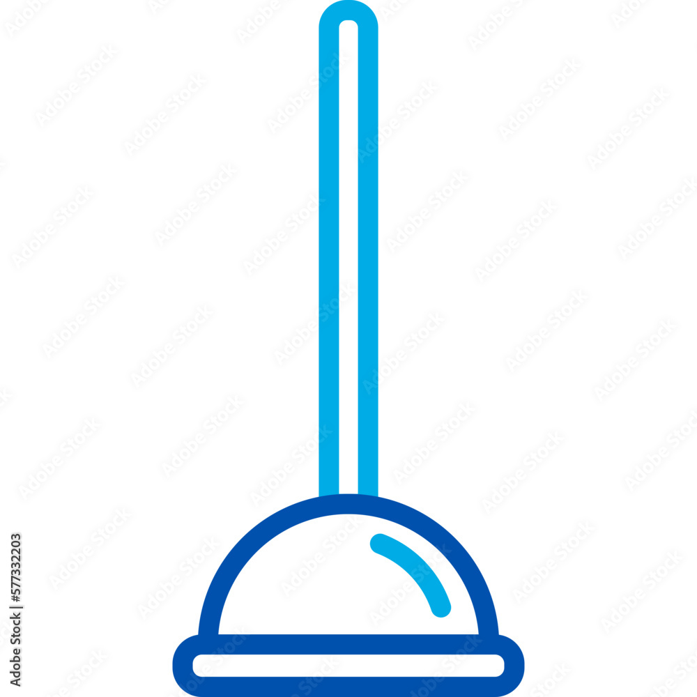 Plunger thin line icon. Household equipment. Plumbing, unclog sink, toilet. Vector illustration. Plunger thin line icon. Household equipment. Plumbing, unclog sink, toilet. Vector illustration.