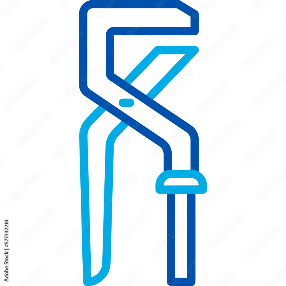 Pipe wrench thin line icon. Modern vector illustration of plumber's equipment. Pipe wrench thin line icon. Modern vector illustration of plumber's equipment.