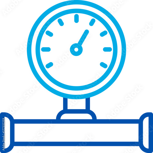 Pressure sensor thin line icon. Modern vector illustration.