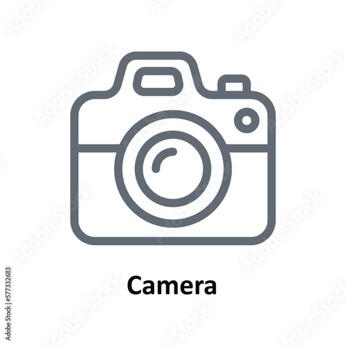 Camera Vector Outline Icons. Simple stock illustration stock