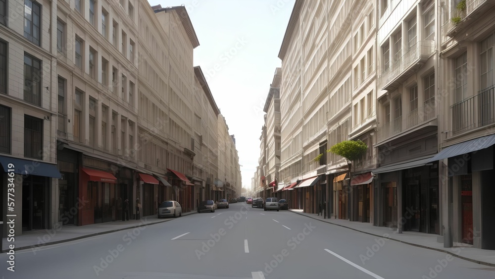 outdoor city street and building , generative art by A.I. outdoor city street and building , generative art by A.I.
