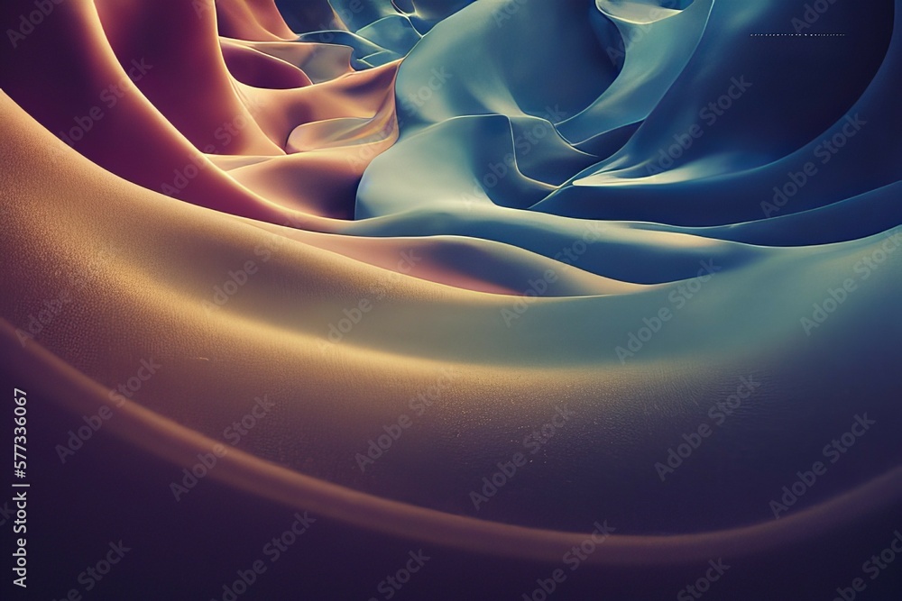 Abstract background with bright colors and smooth lines can be seen. AI ...