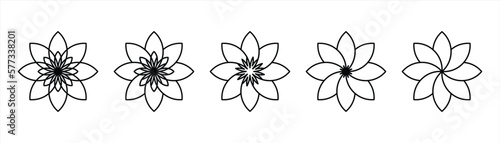flower icon set. abstract flower icon  vector illustration