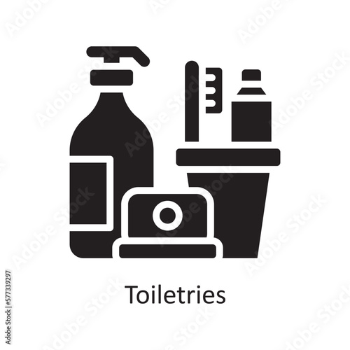 Toiletries  Vector Solid Icon Design illustration. Grocery Symbol on White background EPS 10 File
