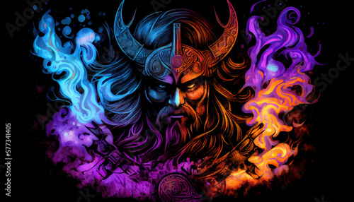 Viking warrior portrait - By Generative AI