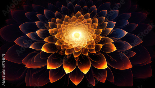 Lotus fractal blooming - By Generative AI