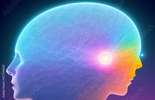 Human mental energy abstract illustration