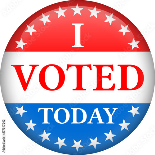 I voted today pins isolated vector