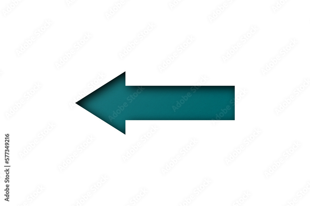 green paper arrow isolated on white paper background green paper arrow isolated on white paper background