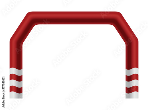 Inflatable arch. Template for advertising arch. Suitable for events, races, marathon or other sports. Marathon start or finish entrance. Vector illustration
