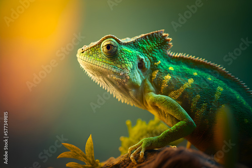 green chameleon