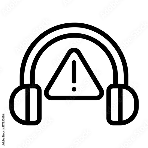 headphone line icon