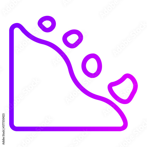 landslide gradient icon
