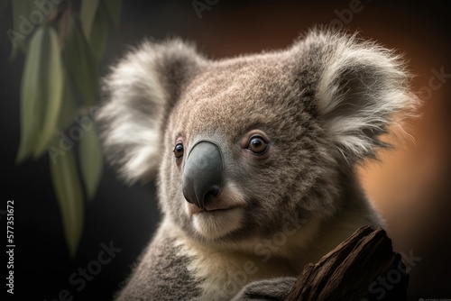 Real koala photo. generative AI