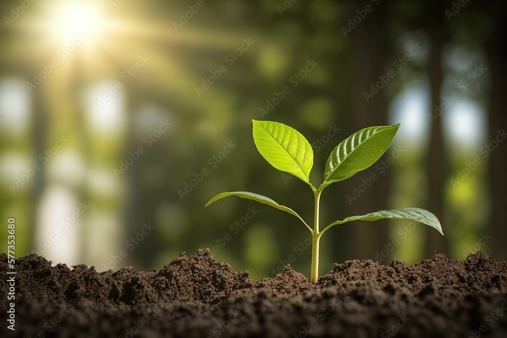 Fototapeta premium plant in the ground