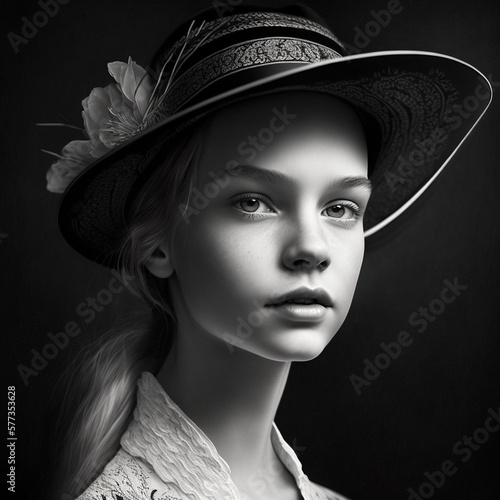 portrait of a woman in a hat