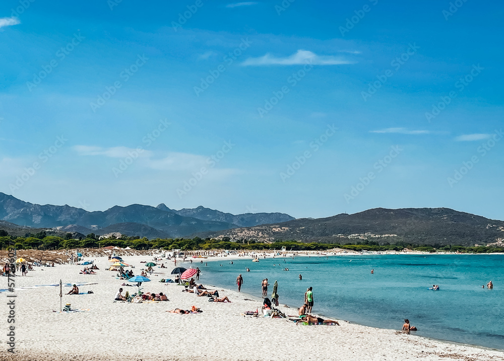 Obraz premium Badestrand am Meer Sardinien Budoni