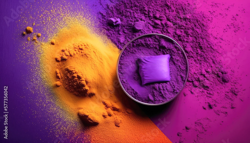 Colored powder for the color holi festival background