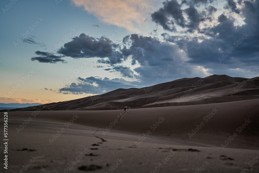 Sunset in the Great Sand Dunes National Park, Colorado. Sunset in the Great Sand Dunes National Park, Colorado.