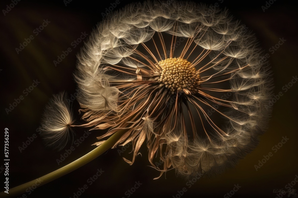 Close-up of a dandelion Illustration Close-up of a dandelion Illustration