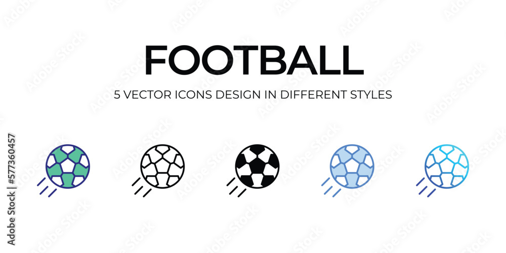football Icon Design in Five style with Editable Stroke. Line, Solid, Flat Line, Duo Tone Color, and Color Gradient Line. Suitable for Web Page, Mobile App, UI, UX and GUI design. football Icon Design in Five style with Editable Stroke. Line, Solid, Flat Line, Duo Tone Color, and Color Gradient Line. Suitable for Web Page, Mobile App, UI, UX and GUI design.