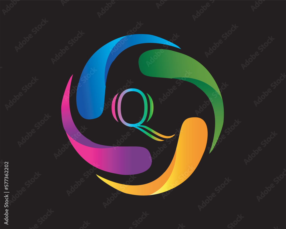Obraz premium Cyclic Logo Q