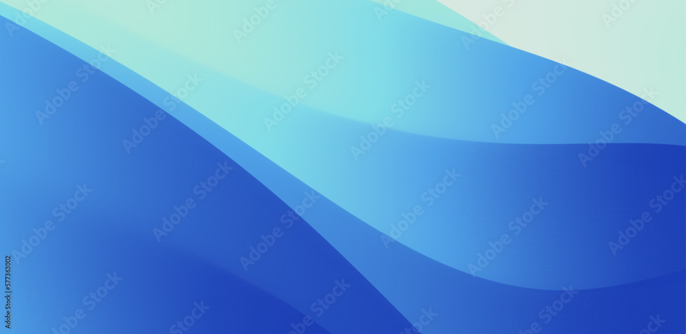 Blue abstract ocean seascape. Sea surface. Realistic landscape with waves. Nature background. Cover design template. 3d vector illustration for banner, flyer, poster or brochure.