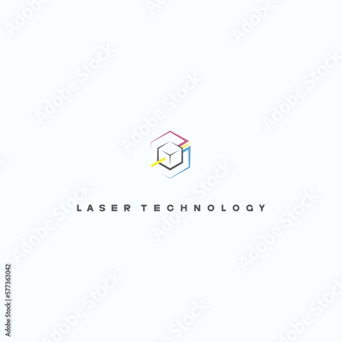 
An illustration consisting of a schematic image of a prism through which light passes. Optics and laser technology