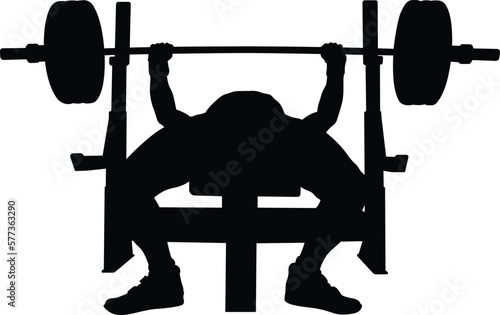 male athlete bench press powerlifting competition