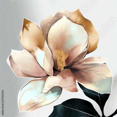 Abstract magnolia flower, delicate botanical floral background photo