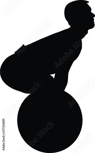 exercise deadlifting athlete powerlifter black silhouette