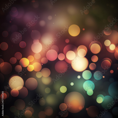 Abstract background with bokeh defocused lights, created with generative AI