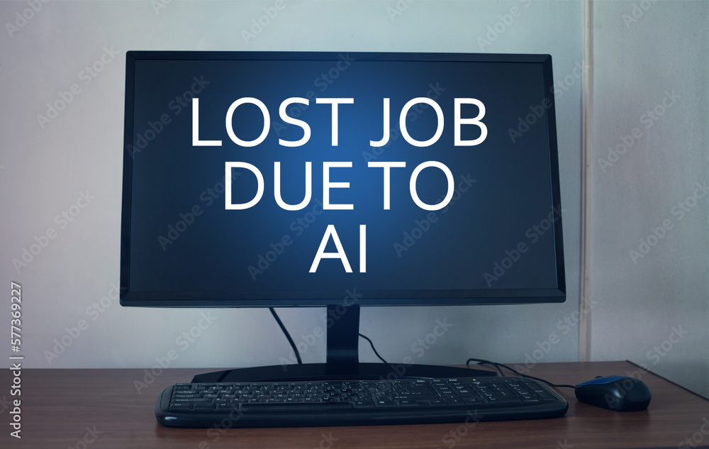 Lost Job Due To Artificial Intelligence on computer screen. Lost Job Due To Artificial Intelligence on computer screen.