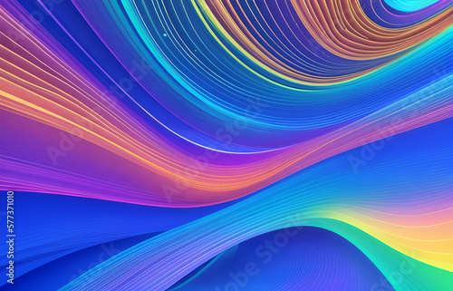 Wave of particles. Abstract background with a dynamic wave. Big data visualization