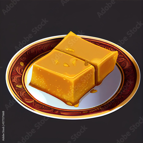 A plate of mysore pak, generative ai photo