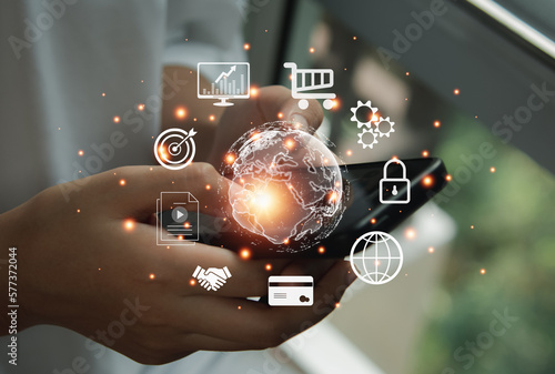 Transformation technology strategy, adoption of technology in business in the digital age, new technology big data and business process strategy, Increase global business potential.