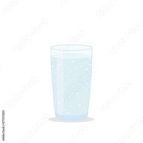 Glass of Fresh Water. soda glass. Soda glass.