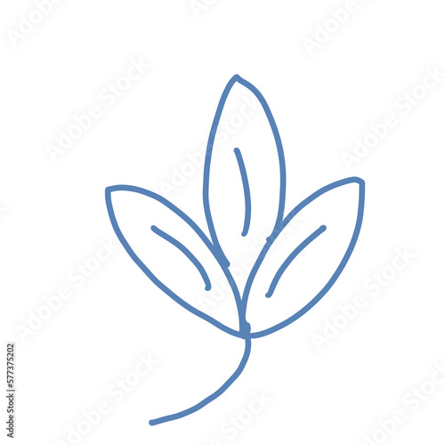 abstract floral design leaf outline isolated item decoration © โมนา คนาบึล