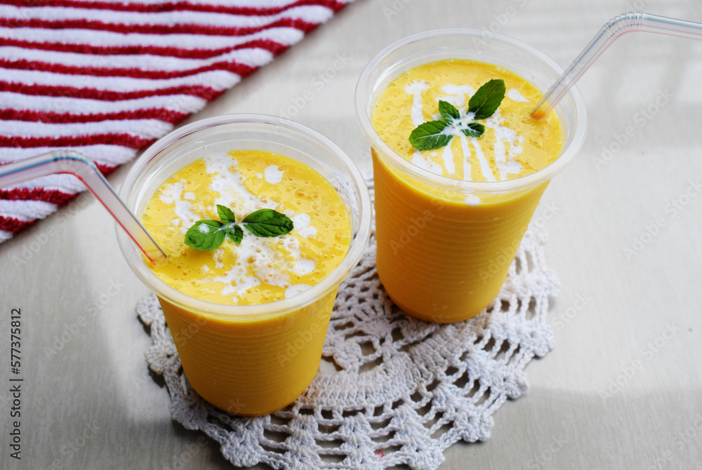Mango Lassi with Cream Mango Lassi with Cream