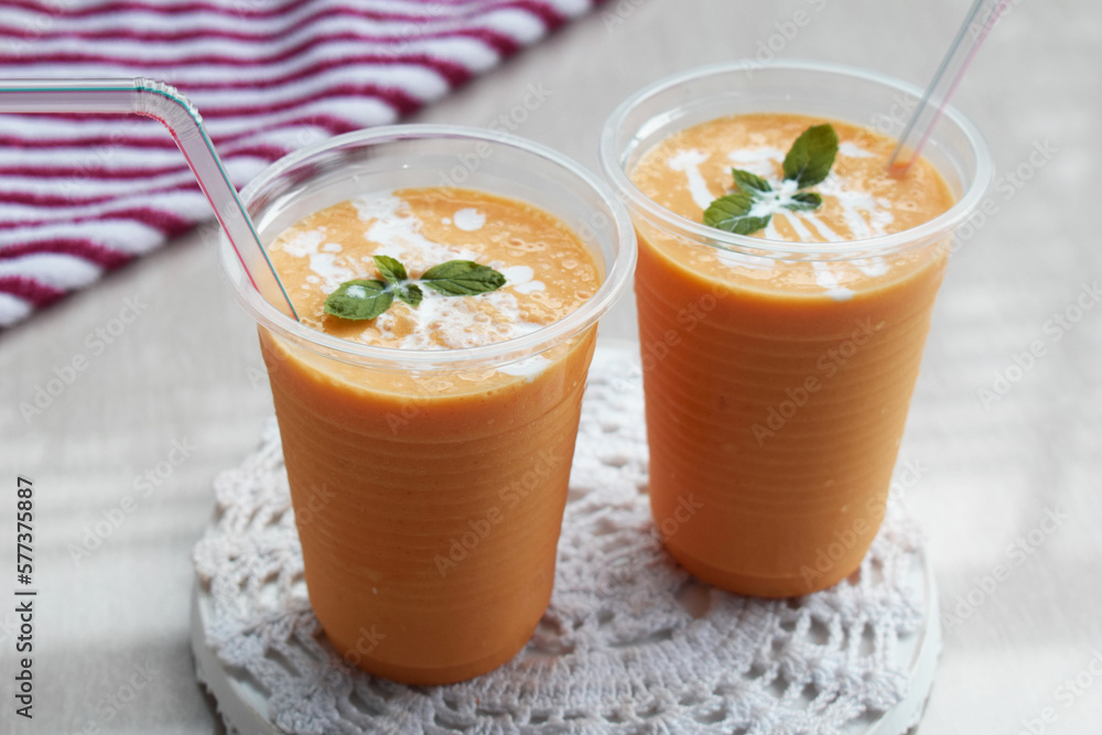 Mango Lassi with Cream Mango Lassi with Cream