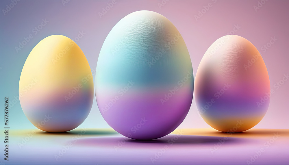 Soft pastel tones Easter eggs, background, wallpaper, Generative AI
