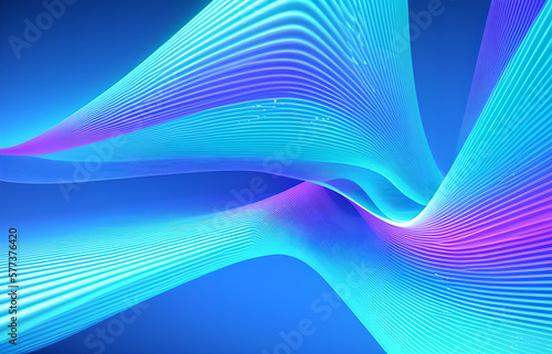 Wave of particles. Abstract background with a dynamic wave. Big data visualization
