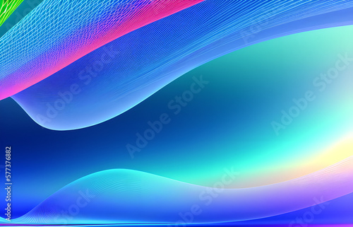 Wave of particles. Abstract background with a dynamic wave. Big data visualization. 3d rendering.