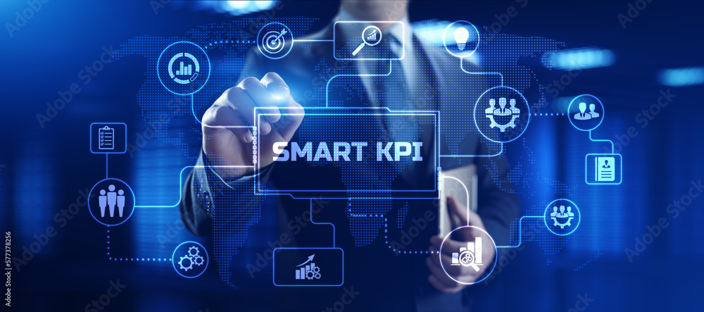 Smart KPI Key Performance Indicator business technology concept on screen. Smart KPI Key Performance Indicator business technology concept on screen.