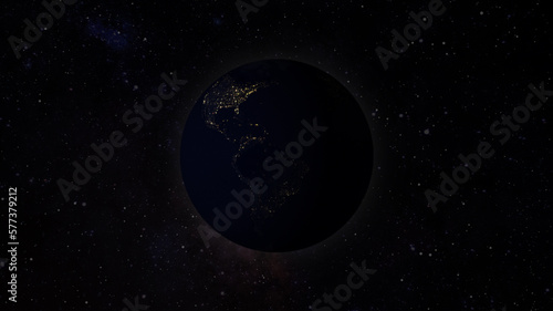 Earth at night from space