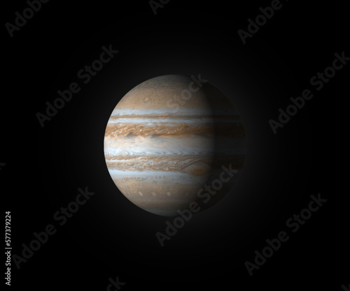 Jupiter planet in space with light