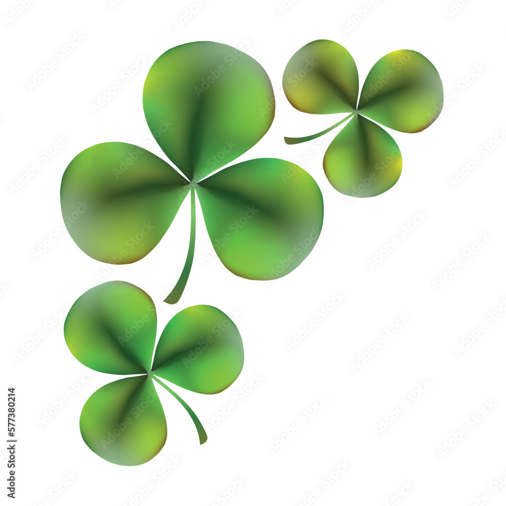 Clover leaves composition. Elements for Saint Patrick s Day. Clover leaves composition. Elements for Saint Patrick s Day.
