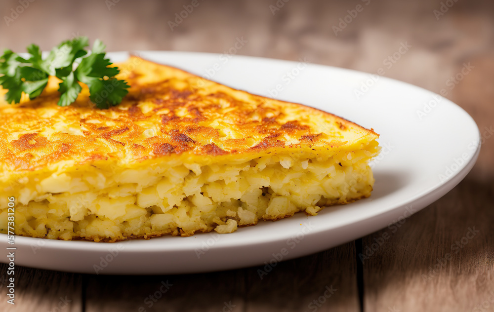Spanish omelette with potatoes and onion, typical Spanish cuisine. Spanish tortilla. Rustic dark background Spanish omelette with potatoes and onion, typical Spanish cuisine. Spanish tortilla. Rustic dark background