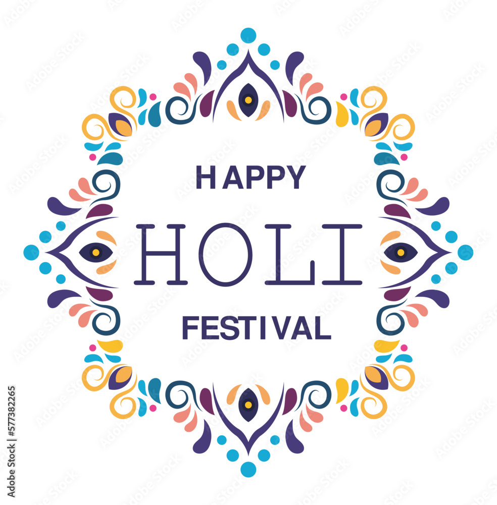 colorful logo for the holi festival