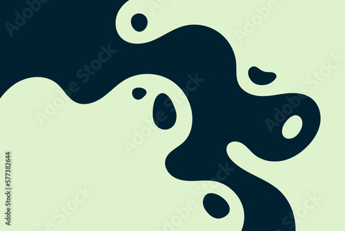 Abstract smooth waves and drops background. Dynamic wavy liquid shapes illustration in art style